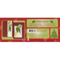 Kerst embossing kaarten kits - Rood